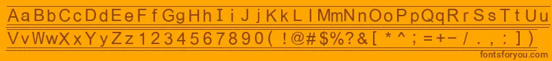 Fikey3-Schriftart – Braune Schriften auf orangefarbenem Hintergrund