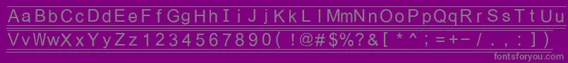 フォントFikey3 – 紫の背景に灰色の文字
