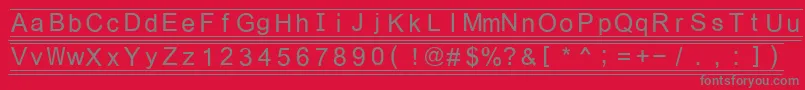 フォントFikey3 – 赤い背景に灰色の文字