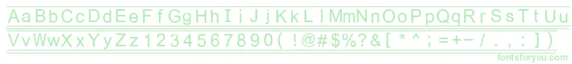 フォントFikey3 – 白い背景に緑のフォント