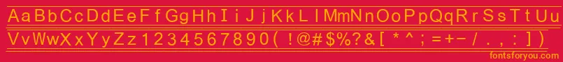 Fonte Fikey3 – fontes laranjas em um fundo vermelho