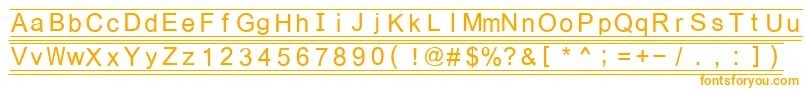 フォントFikey3 – 白い背景にオレンジのフォント