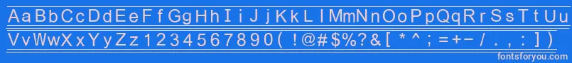 フォントFikey3 – ピンクの文字、青い背景