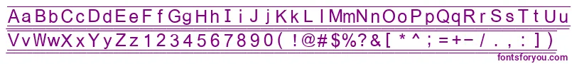 フォントFikey3 – 白い背景に紫のフォント