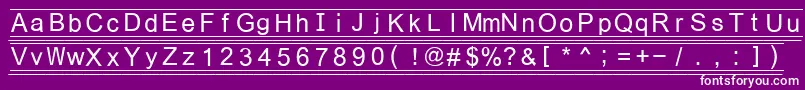 フォントFikey3 – 紫の背景に白い文字