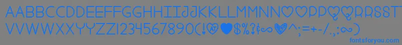 FoolForLove Font – Blue Fonts on Gray Background