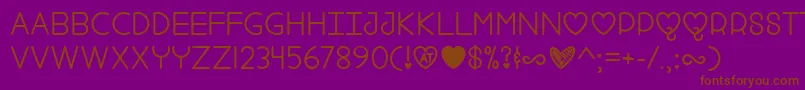 FoolForLove Font – Brown Fonts on Purple Background