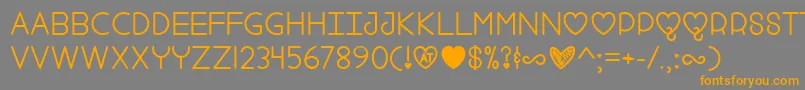 FoolForLove Font – Orange Fonts on Gray Background