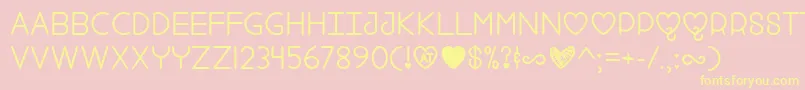 FoolForLove Font – Yellow Fonts on Pink Background