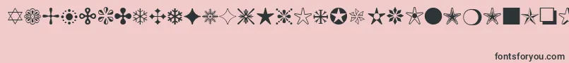 MonotypeSorts Font – Black Fonts on Pink Background