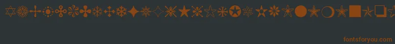 MonotypeSorts Font – Brown Fonts on Black Background