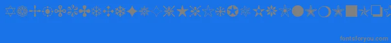 MonotypeSorts Font – Gray Fonts on Blue Background