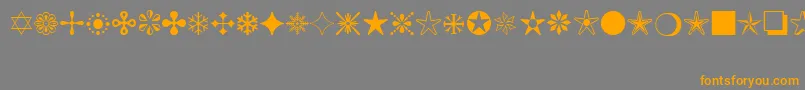 MonotypeSorts Font – Orange Fonts on Gray Background