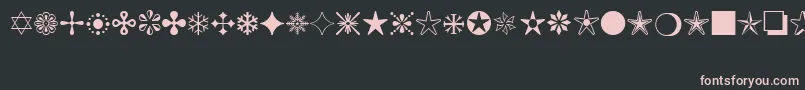 Шрифт MonotypeSorts – розовые шрифты на чёрном фоне