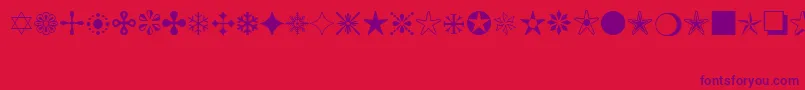 MonotypeSorts Font – Purple Fonts on Red Background