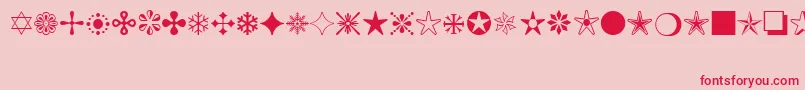 MonotypeSorts Font – Red Fonts on Pink Background