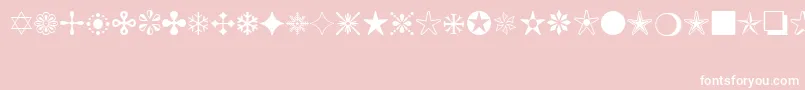 MonotypeSorts Font – White Fonts on Pink Background