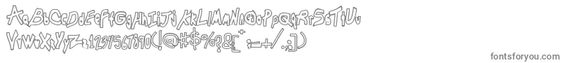 フォントChunkmuffinHollow – 白い背景に灰色の文字