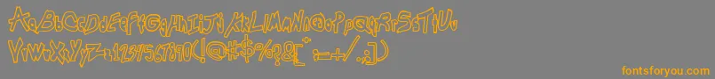 fuente ChunkmuffinHollow – Fuentes Naranjas Sobre Fondo Gris