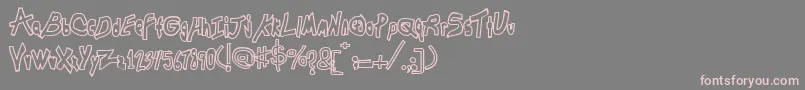 Шрифт ChunkmuffinHollow – розовые шрифты на сером фоне