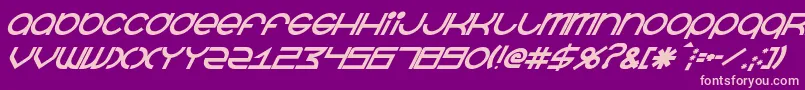 BeastmodeBolditalic Font – Pink Fonts on Purple Background