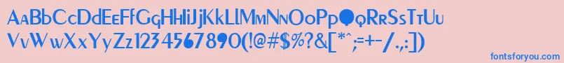 PgR Font – Blue Fonts on Pink Background