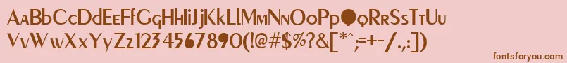 PgR Font – Brown Fonts on Pink Background