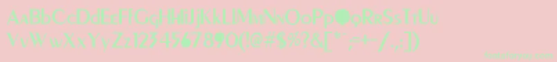 PgR Font – Green Fonts on Pink Background