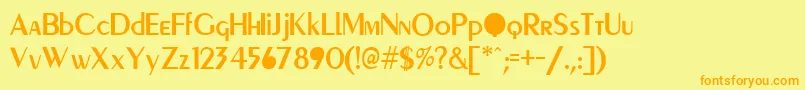 PgR Font – Orange Fonts on Yellow Background