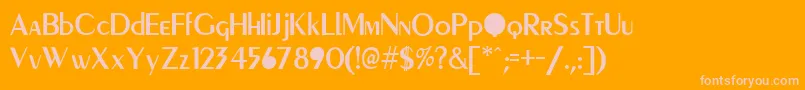 PgR Font – Pink Fonts on Orange Background