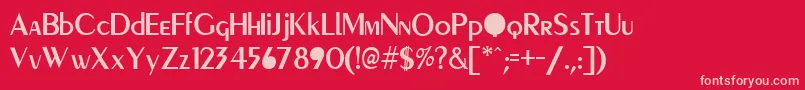 PgR Font – Pink Fonts on Red Background