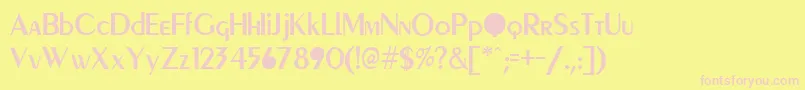 PgR Font – Pink Fonts on Yellow Background
