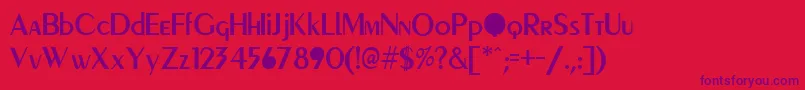 PgR Font – Purple Fonts on Red Background