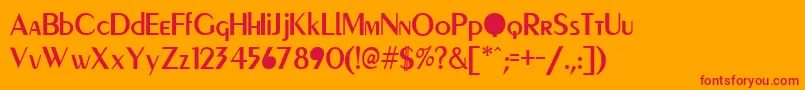 PgR Font – Red Fonts on Orange Background