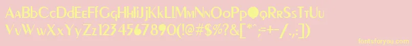 PgR Font – Yellow Fonts on Pink Background