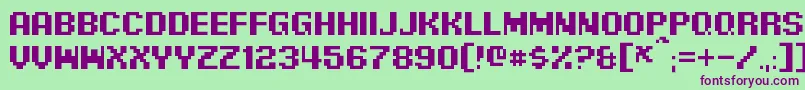 PixelDigivolve Font – Purple Fonts on Green Background