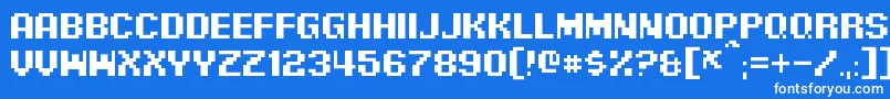 Fonte PixelDigivolve – fontes brancas em um fundo azul