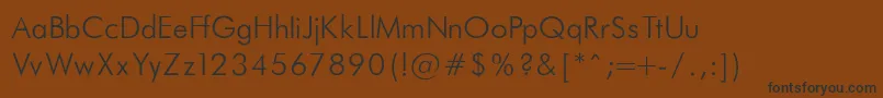 Шрифт FuturaLightNormal – чёрные шрифты на коричневом фоне