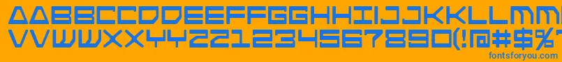 Androidnation Font – Blue Fonts on Orange Background