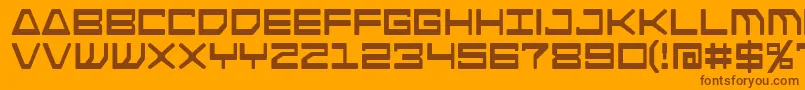Weitere Informationen zur Androidnation-Schriftart Androidnation-Schriftart – Braune Schriften auf orangefarbenem Hintergrund