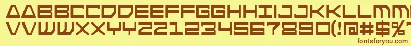 Androidnation Font – Brown Fonts on Yellow Background