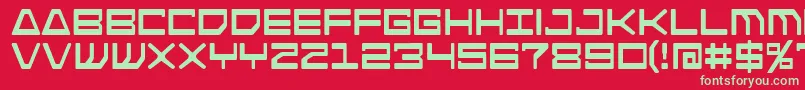 Police Androidnation – polices vertes sur fond rouge