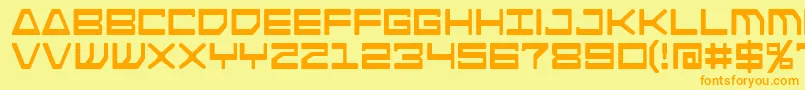 More about Androidnation Font Androidnation Font – Orange Fonts on Yellow Background