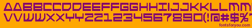 Fonte Androidnation – fontes roxas em um fundo laranja