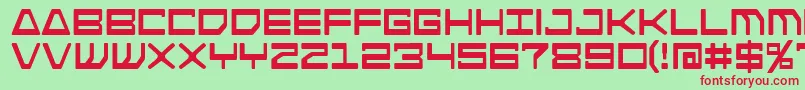 Androidnation Font – Red Fonts on Green Background
