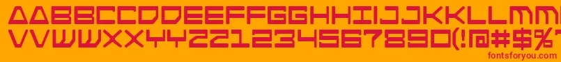fuente Androidnation – Fuentes Rojas Sobre Fondo Naranja
