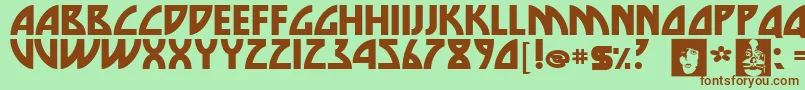 Die Font – Brown Fonts on Green Background