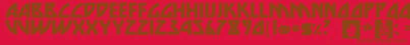 Die Font – Brown Fonts on Red Background
