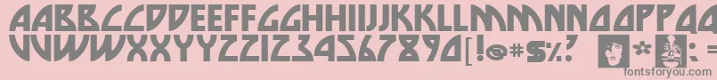 フォントDie – ピンクの背景に灰色の文字