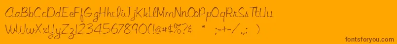 Libbysr Font – Brown Fonts on Orange Background